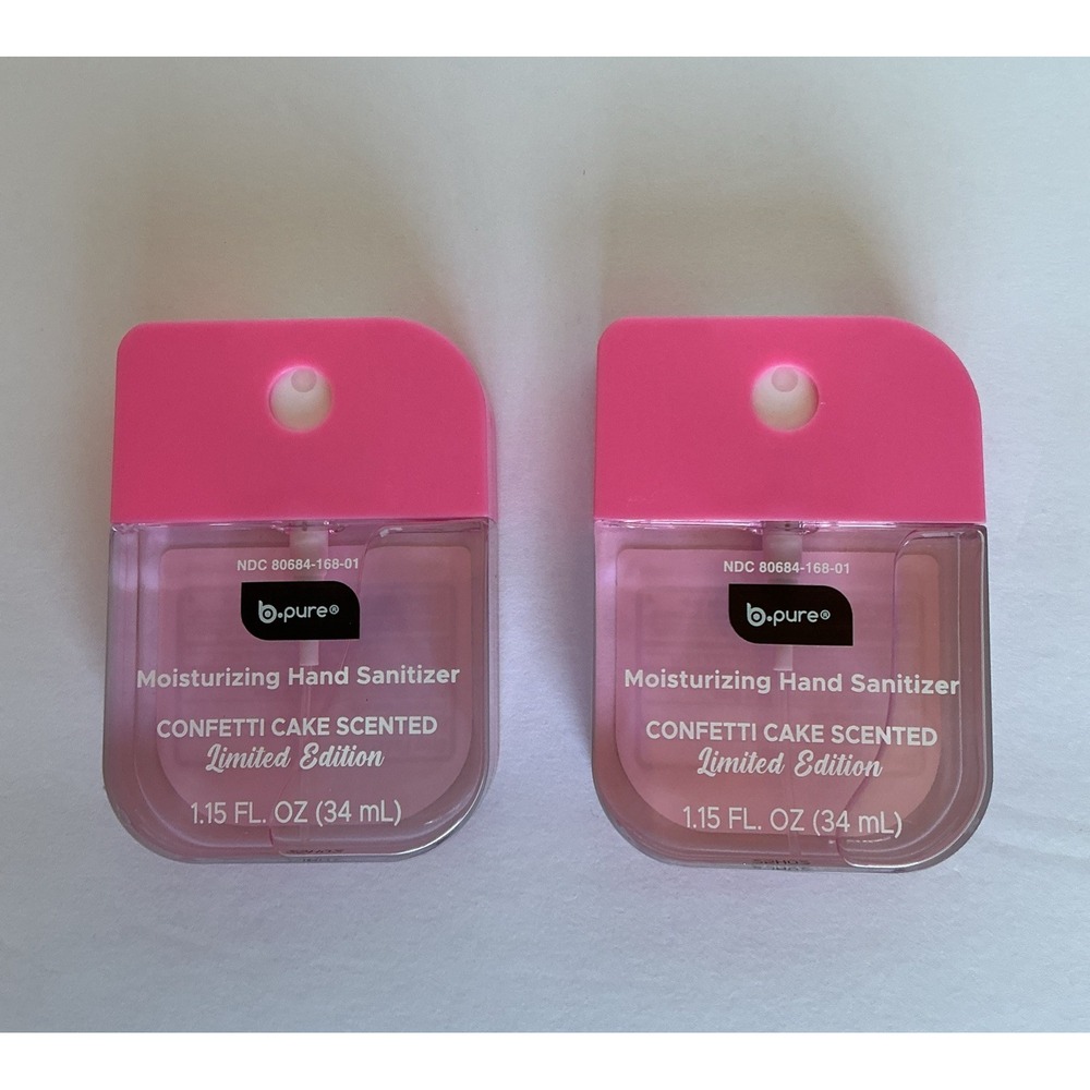 2 B.Pure Hydrating Hand Sanitizer Spray's Confetti Cake! Popular on TIK TOK!